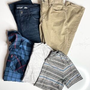 Levi's and Cat & Jack boys jeans and tops bundle